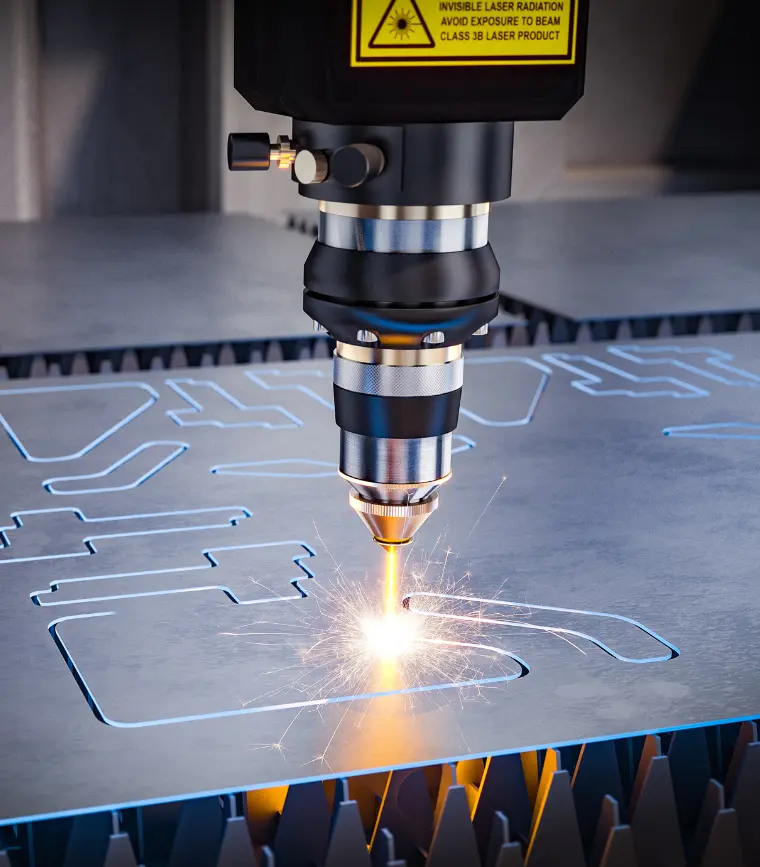 Fiber laser cutting machine cutting various materials